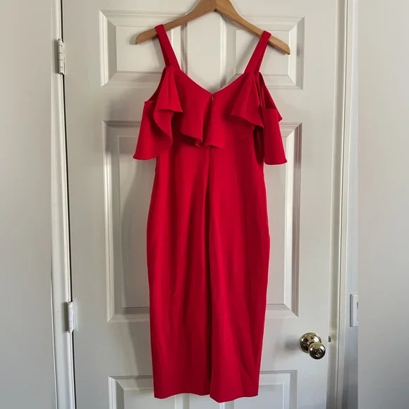 RACHEL Rachel Roy Red Asymmetrical Dress Cocktail Dress - Picture 3 of 9